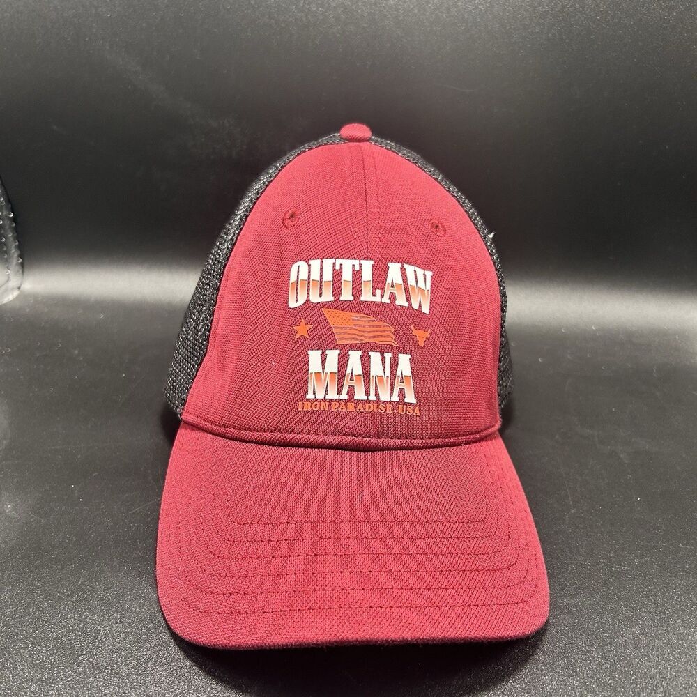 Iron Paradise Outlaw Mana Trucker Hat Men's OSFM Red Black Mesh Snapback